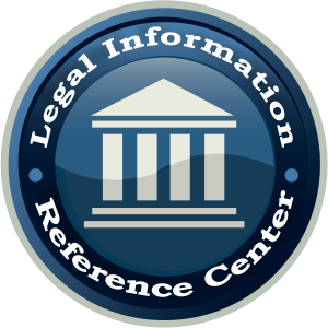 Legal Information Reference Center logo with icon of building with columns in the center